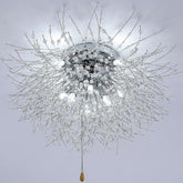 Plafonnier LED Cristal, Lustres de Feu d'Artifice Modernes, Luminaire Plafonnier Dimmable